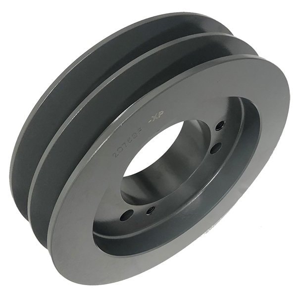 Bushing 2 Groove V-Belt Pulley 9.4 Inch OD